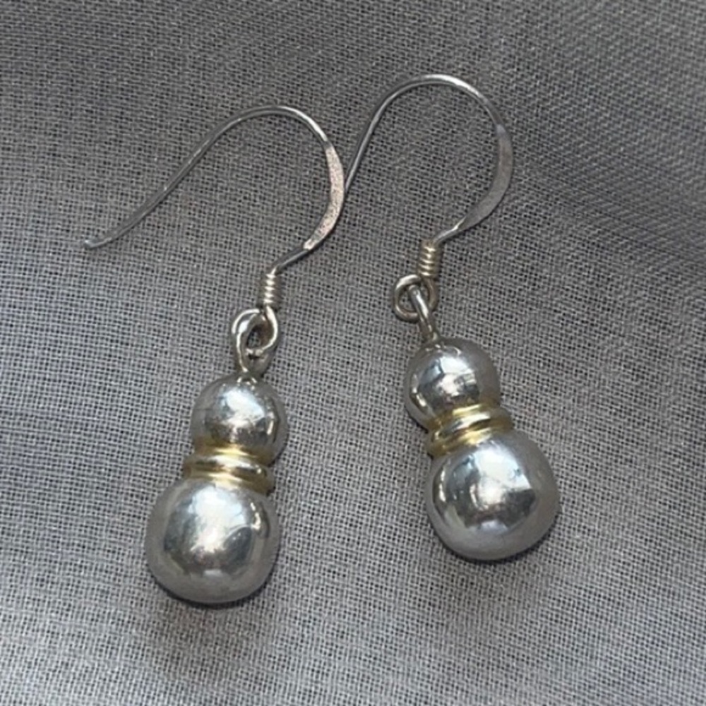 Silpada Vintage Very Rare Sterling Silver Double Beaded with 14k Gold Overlay